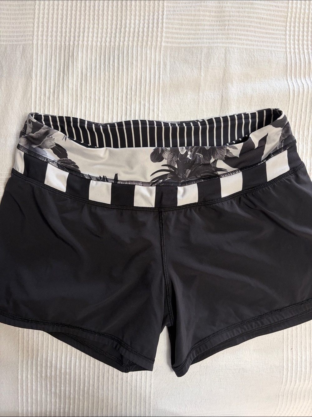Lululemon Mid-rise Black Athletic Shorts